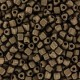 Miyuki triangle beads 8/0 Matted metallic dark bronze TR8-2006